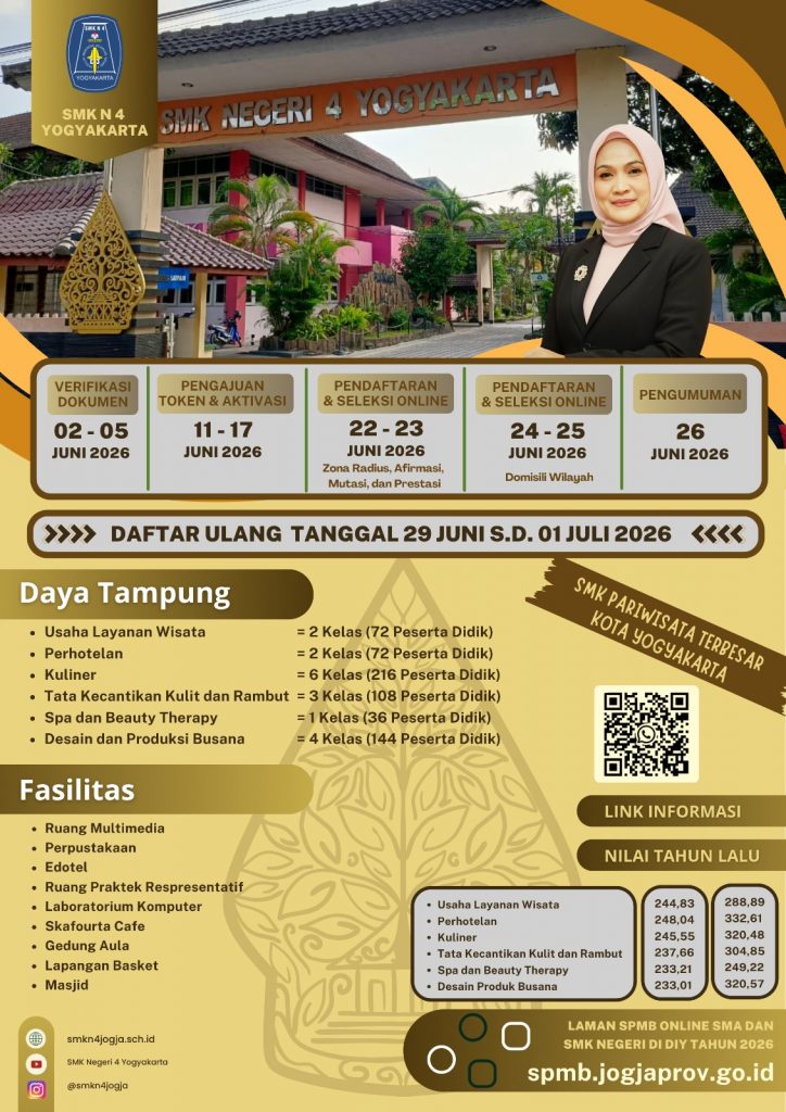 JADWAL SPMB TAHUN 2026 SMK NEGERI 4 YOGYAKARTA