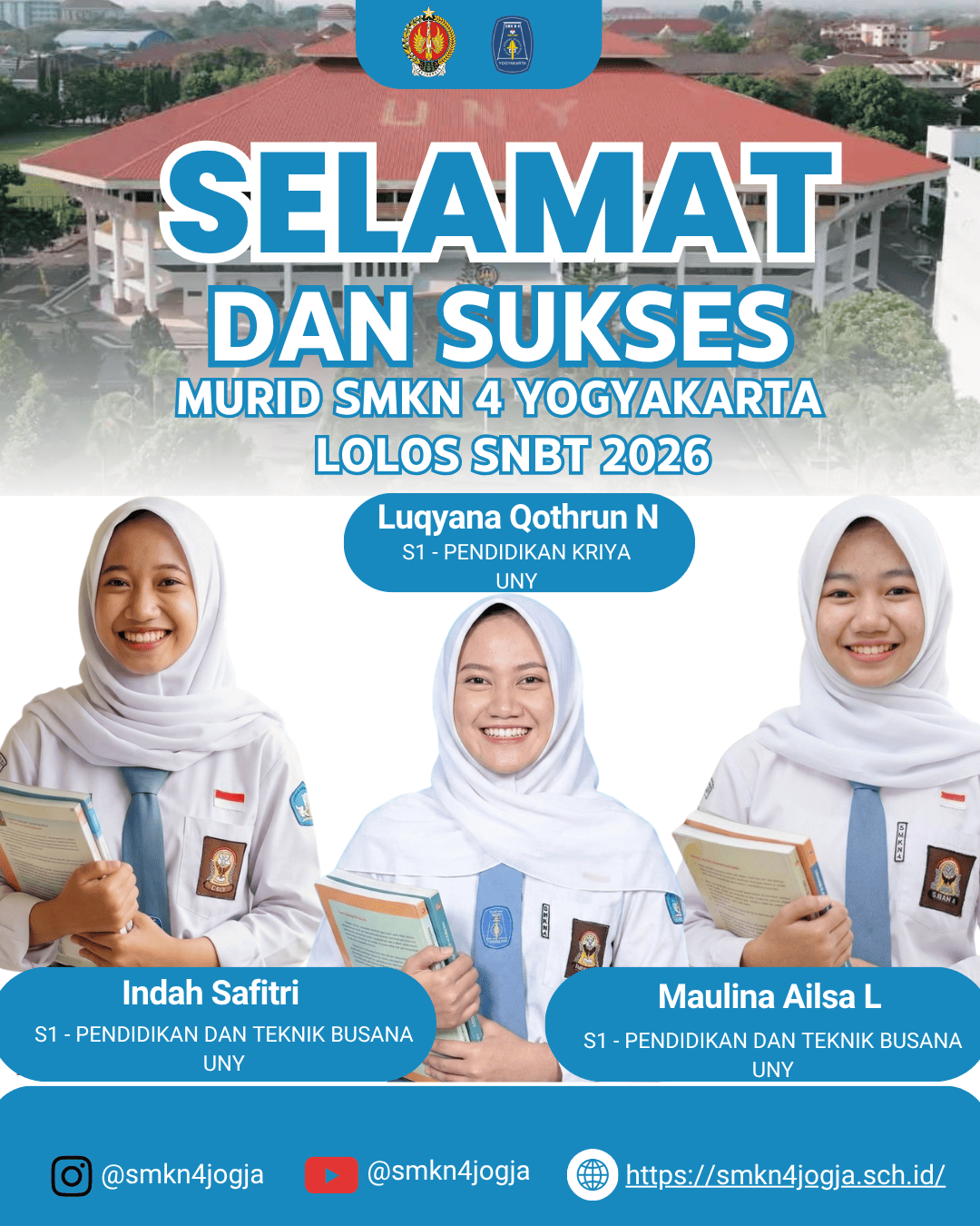 MURID SMK NEGERI 4 YOGYAKARTA LOLOS SNBT 2026!!